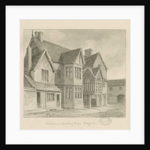 Stafford - Old Houses in Crabbery Lane by John Chessell Buckler