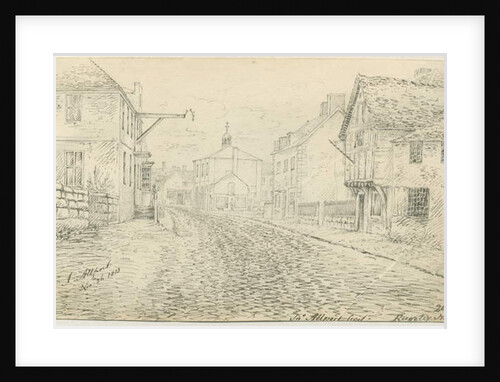 Rugeley Town: pen and ink drawing, 26 Nov 1813 by John Allport