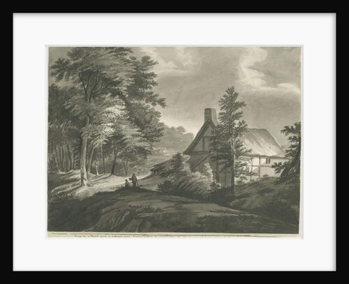 Rugeley - Cottage near Etchinghill: dark sepia wash drawing, 1835 by John Robert Fernyhough