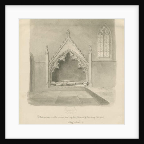 Norbury Church - Monument to Ralph le Botiler by John Buckler