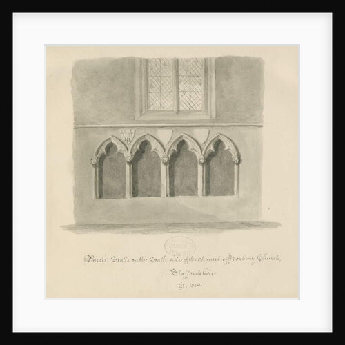 Norbury Church - Priests' stalls by John Buckler