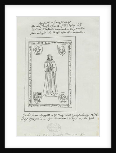 Rugeley Church - Monument to John Weston by School English