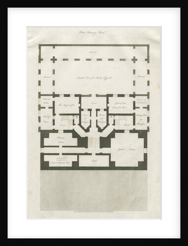 Stafford - Plan of Basement Story of Shire Hall: engraving, nd [1794-1798] by John Harvey