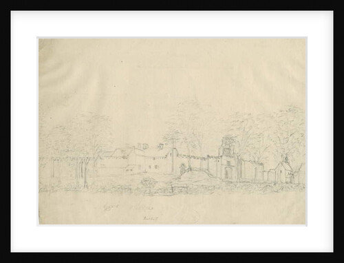 Rushall Castle/Hall: pencil drawing, nd [1762-1802] by Stebbing Shaw