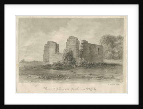Stafford - Creswell Chapel: sepia drawing, 1837 by John Buckler