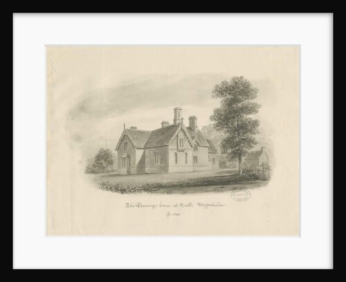 Stafford - Parsonage House at Salt: sepia drawing, 1842 by John Buckler