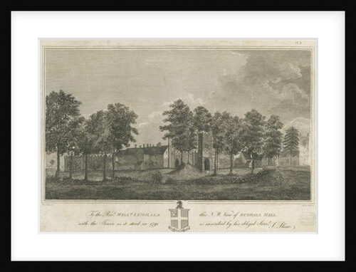 Rushall Castle/Hall: engraving, 1791 by Stebbing Shaw