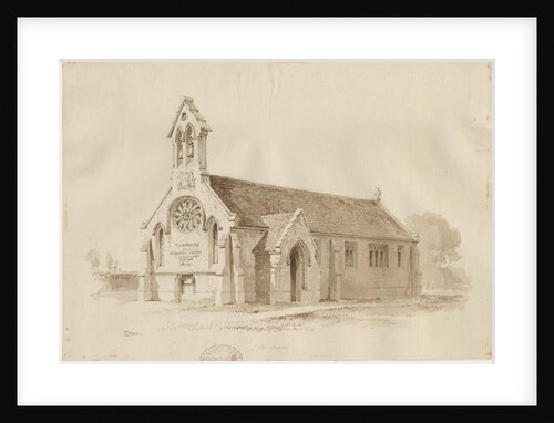 Stafford - Salt Chapel [St. James']: pen and wash drawing, 1840 by Thomas Peploe Wood