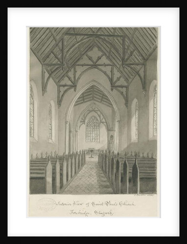 Stafford - Interior of St. Paul's Church, Forebridge by John Buckler