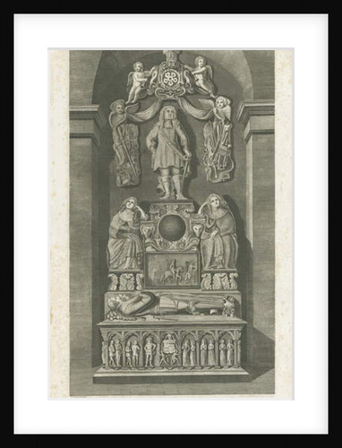 Interior of Patshull Church - Astley's tombs by T Carter