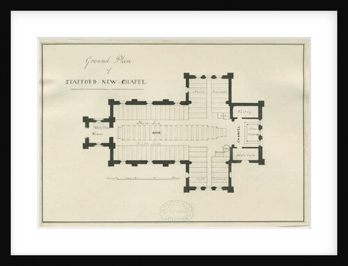 Stafford - Ground plan of Christ Church by George E. Hamilton