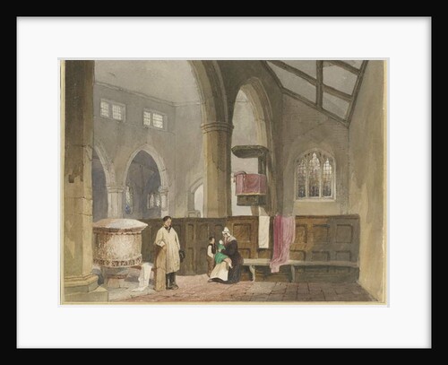 Interior of Standon Church by Thomas Peploe Wood