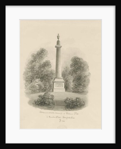 Sandon - Monument to William Pitt by John Buckler