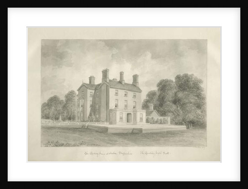Standon - Rectory of Reverend Joseph Salt: sepia drawing, 1847 by John Buckler