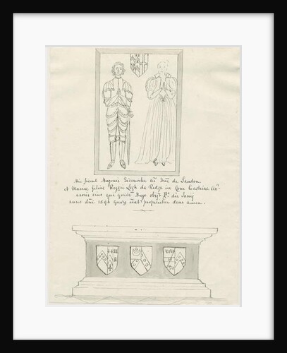 Sandon Church - Tomb of Hugh Erdeswicke and Mary [Legh] by School English