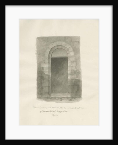 Interior of Standon Church: sepia drawing, 24 May 1847 by John Buckler