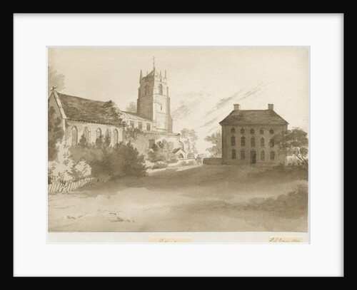 Pattingham Church and Vicarage House by Henry James Noyes