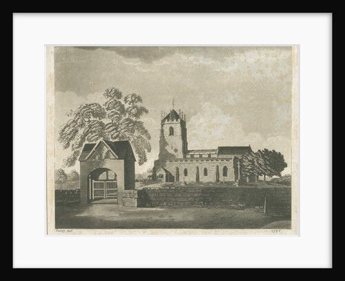 Pattingham Church: aquatint engraving, 1796 by School English