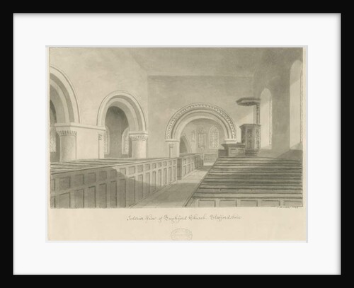 Interior of Seighford Church by John Buckler