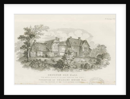 Shelton Old Hall: steel engraving, nd [c 1843] by James Flewitt Mullock