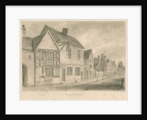 Tean - Village street: sepia wash drawing, 1841 by John Chessell Buckler
