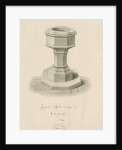 Font Stoke-upon-Trent Church by John Buckler