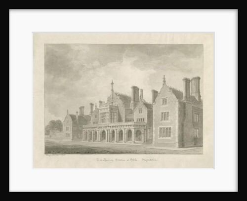 Stoke-upon-Trent - Railway Station: sepia drawing, 1848 by George Buckler