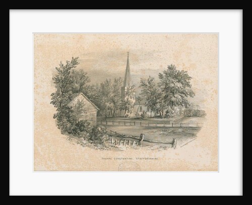 Thorpe Constantine Church: lithograph, 1841 by School English