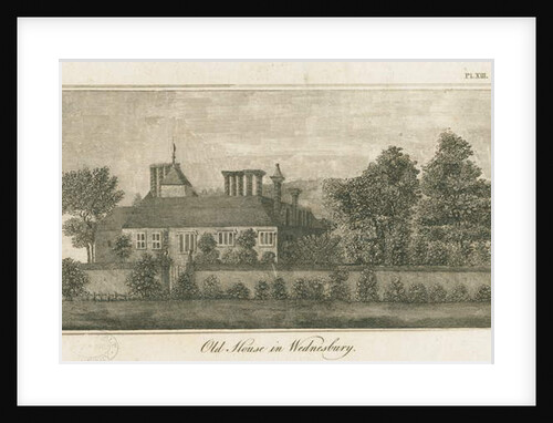 Wednesbury - Old House: engraving, nd [1762-1802] by Stebbing Shaw