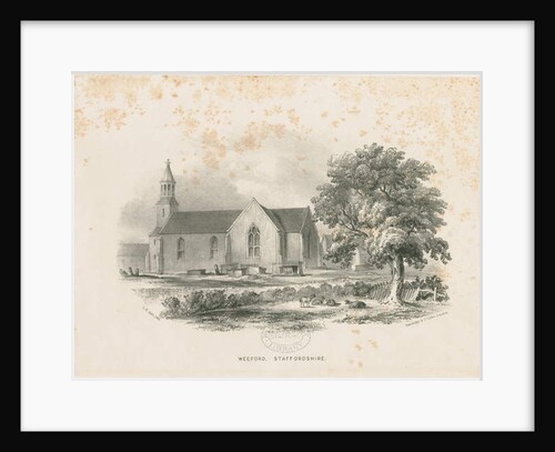 Weeford Church: lithograph, 1841 by School English