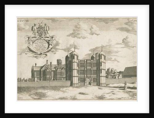 Tixall Hall and Gatehouse: copper-plate engraving, nd [1686] by Michael Burghers