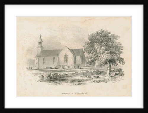 Weeford Church: lithograph, 1841 by School English