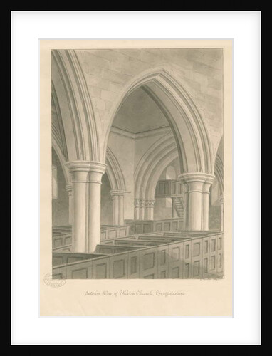 Interior of Weston-on-Trent Church by George Buckler