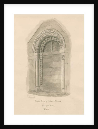 Stowe Church - South Door by John Chessell Buckler