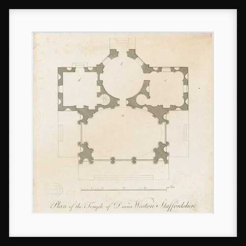 Weston-under-Lizard - The Temple of Diana: engraving, nd [c 1765-1770] by James Paine