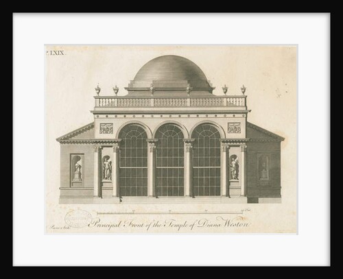 Weston-under-Lizard - The Temple of Diana: engraving, nd [c 1765-1770] by James Paine