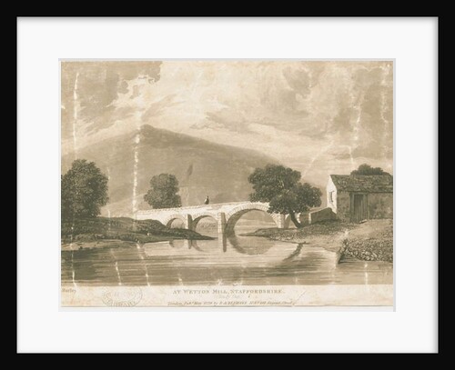 Wetton Mill: aquatint engraving, nd [c 1829] by School English