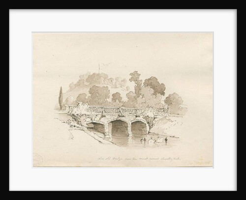 Chartley Hall: pen and wash sketch, 1837 by Thomas Peploe Wood