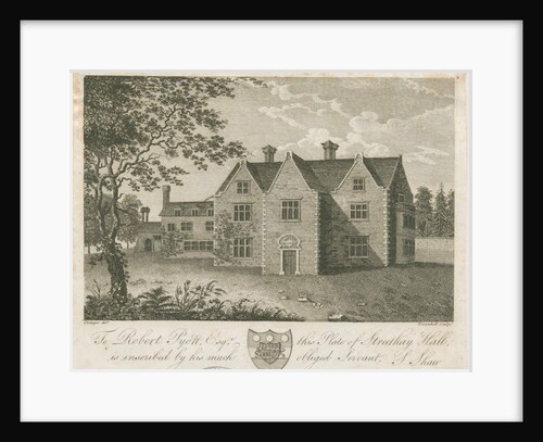 Streethay Hall: engraving by Stebbing Shaw