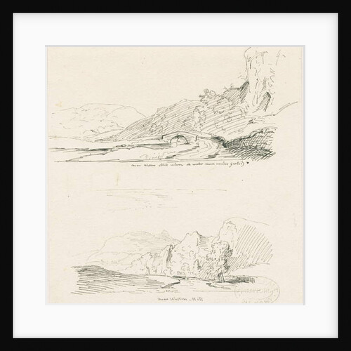 Wetton Mill: pen and ink drawing by Thomas Peploe Wood