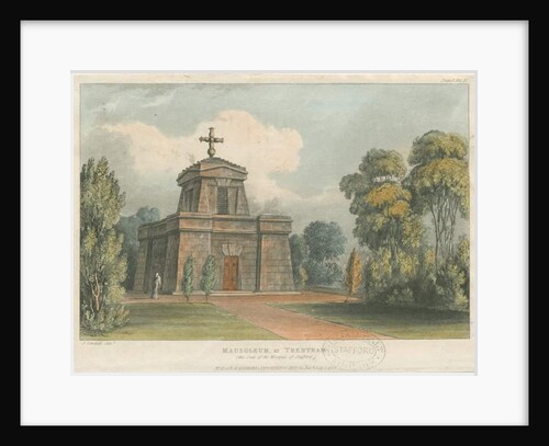 Trentham - The Mausoleum: coloured lithograph, nd [c 1824] by John Gendall
