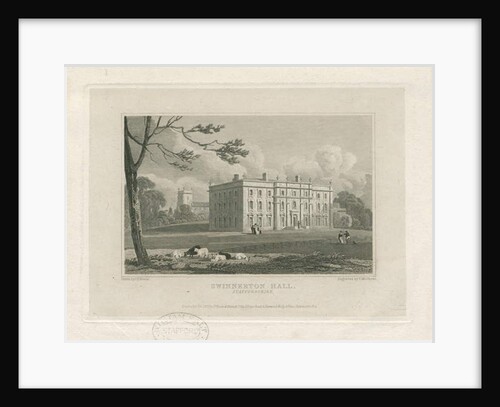 Swynnerton Hall: engraving, nd [c 1821] by J. P. Neale