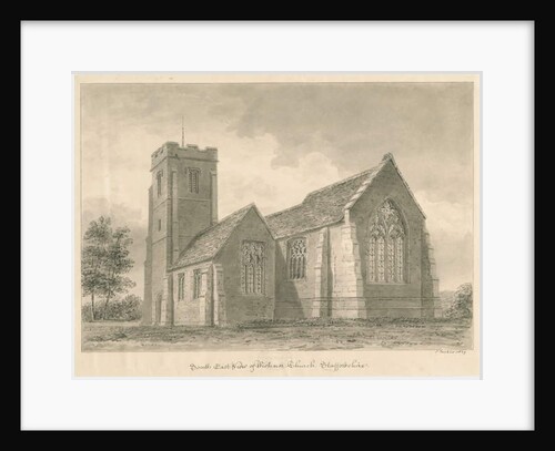 Wichnor Church: sepia drawing, 1839 by John Buckler
