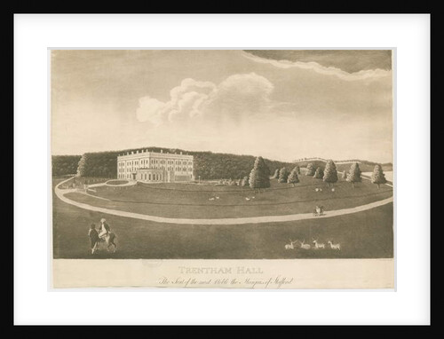 Trentham Hall: aquatint engraving, nd [c 1825] by School English