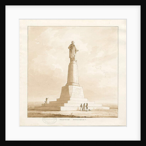 Trentham - Monument to Duke of Sutherland: pen and wash drawing, 1838 by Thomas Peploe Wood