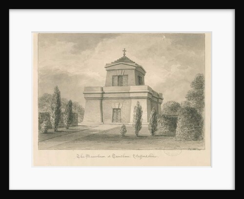 Trentham - The Mausoleum: sepia drawing, 1840 by John Buckler