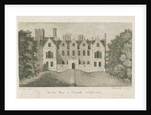 Tamworth - The Moat House: engraving, nd [1762-1802] by Stebbing Shaw