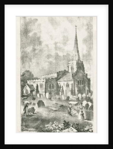 Wolstanton Church: lithograph, 1839 by School English