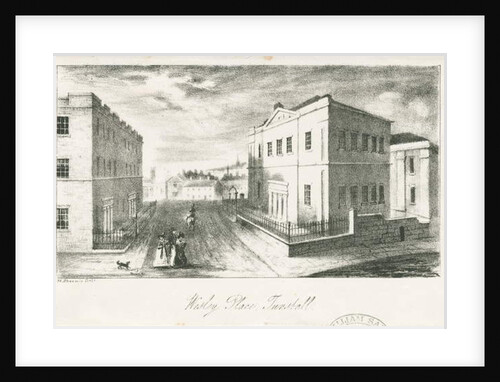 Wolstanton - 'Wesley Place, Tunstall': lithograph by School English