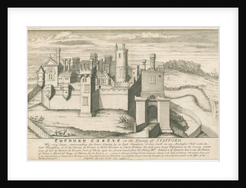 Tutbury Castle: copper-plate engraving, nd [c 1733] by School English